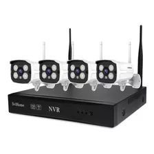 Kit 4 Cámaras Nvr Ip Wifi Full Hd 2mp Sricam Nvs001