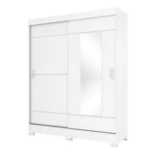 Guarda-roupa Briz Móveis B66 Cor Branco Com 2 Portas Corrediças