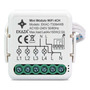 Interruptor Relé Inteligente Wifi Ekaza 4 Canais Mini Smart Switch Módulo Tuya Smart Life Alexa Google Branco 127/220v