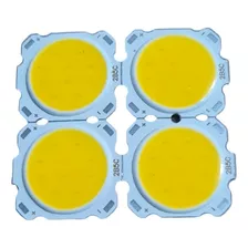 Chip Led Cob 28mm 5w Branco Quente Amarelo 450 Lumens 15v