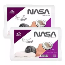 Kit 2 Travesseiros Nasa Ortopédico Toque Mácio - Larconforto