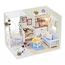 Dollhouse Miniatura Com Móveis Diy Dollhouse Kit De Madeira