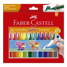 Canetinha Hidrográfica 24 Cores Jumbo Faber-castell