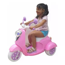 Moto Eléctrica Clásica Para Niñas - Rosada