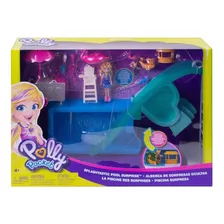 Polly Pocket Muñeca Piscina Sorpresas Ocultas + Accesorios