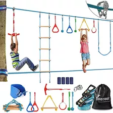 Ninja Warrior Obstacle Course For Kids - 2 X 52ft Slack...