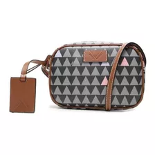 Bolsa Schutz Tiracolo Kate New Triangle - 500150515 Cor Preto Cor Da Correia De Ombro Marrom