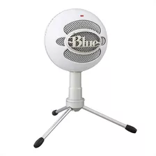 Micrófono Blue Snowball Ice Condensador Cardioide Color Blanco