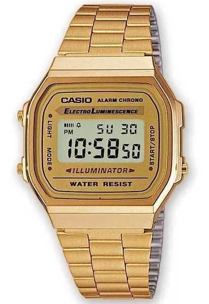 Reloj Casio A168wg Dorado Retro Illuminator A168 - Original