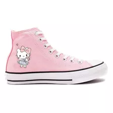 Tenis Bota Infantil Hello Kitty Modelo Star Cano Alto