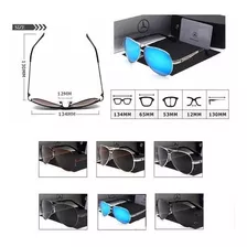 Óculos De Sol Mercedes Benz 737 Lentes Polarizadas Desenho Preto Com Vermelho