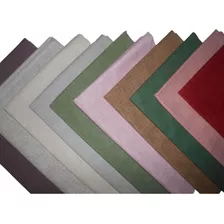 Tecido Tricoline Textura 100% Algodão - Kit 10 Pçs 50x70cm