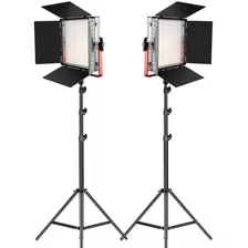 Gvm Mb832-2l Bi-color Led 2-light Kit With Stands