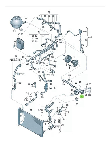 Termostato De Refrigerante De Motor Para Beetle Caddys Ii Foto 7