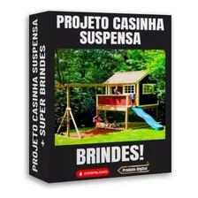 Projeto Casinha De Madeira Suspensa Com Playground E Balanço