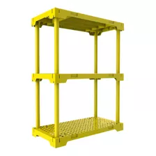 Prateleira Organizaçãp Grifit Poly Poly 3 Amarelo Plástico - 32cm