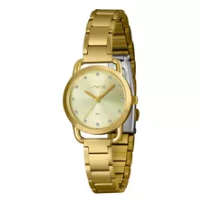 Relógio Feminino Lince Lrgj153l28 C1kx Casual Dourado