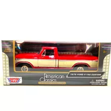 1/24 1979 Ford F-150 Custom Roja C/ Crema Motormax