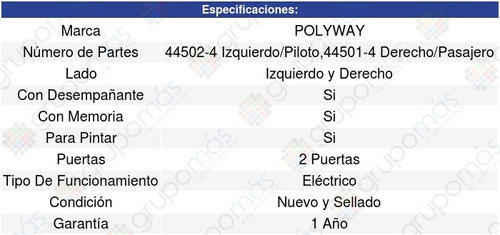 Par Espejos Infiniti G37 08/12 Polyway Foto 3