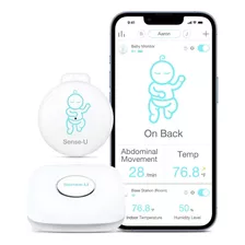 Monitor Sense-u Para Respirar, Temperatura Y Vuelco Para Beb