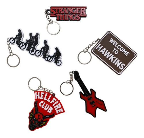 Chaveiros Stranger Things Fãs Série Kit Com 5 Variadas