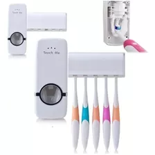 Dispensador Automático De Pasta De Dientes Con Portaescobillas Color Blanco