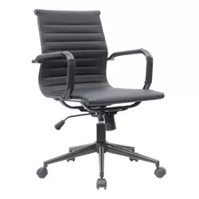 Silla Ejecutiva Para Escritorio Oficina Aluminium Baja Negra