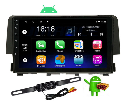 Estreo Wifi Honda Civic 2016-2021 Android Camara Portaplaca Foto 5