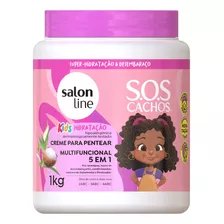 Creme Pentear Multifuncional Kids 1kg Sos Cachos Salon Line