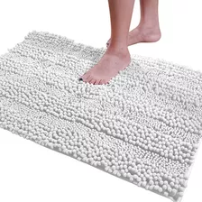 Alfombra De Baño Chenille Duo 50x35 Cm Color Blanco