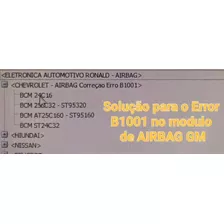 Script Upa Original Correção Error B1001 Airbag Gm