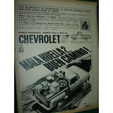 Publicidad Antigua Clipping Camioneta Chevrolet Mala Huella
