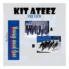 Kpop | Kit Ateez Com Poster E Marca Página