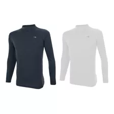 Remera Deportiva Primera Piel Manga Larga Adulto X2 Combo