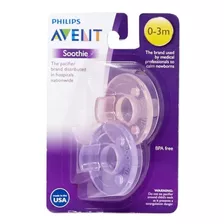 Chupones Soothie Philips Avent Scf190/02 0-3m+ Rosa Morado Color Rosa Y Morado Período De Edad 0 A 3 Meses