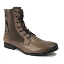 Bota Coturno Perlatto Luna Couro Feminina Lun677