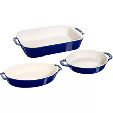 Staub - Juego De Platos De Ceramica Para Horno, 3 Piezas,