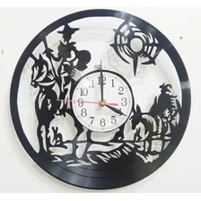 Reloj Artesanal En Disco De Vinilo De El Quijote