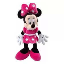 Boneca Gigante Pelúcia Minnie Vestido Rosa 50cm - Oferta