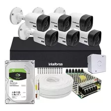 Kit Intelbras 6 Cam 1120b G4 Ir 20m Dvr 8 Mhdx 1108 Hd 1 Tb