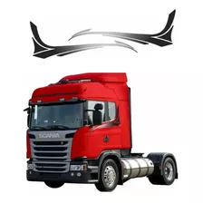 Kit Adesivos Faixas Para Scania 2008 Cor Prata