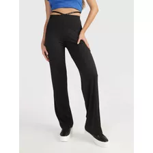 Pantalón Con Cinta Negro Calvin Klein Para Mujer 