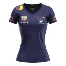 Baby Look Camiseta Red Bull F1 Formula 1 Feminina