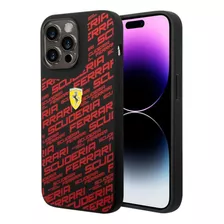 Funda Case Ferrari , Silicone Para iPhone 14 Pro Max Negro