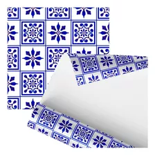 Papel De Parede Adesivo Azulejo Arabesco Decorativo 2,80m