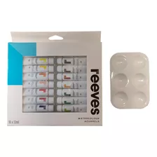 Acuarelas Reeves Pomo X 18 Colores - 12ml + Mezcladora