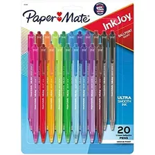 Bolígrafo Lapiceras Paper Mate, 20 Unidades, Multicolor