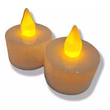 Kit 12 Velas Eletrônica Decorativa Led Amarela Cor Amarelo Fragrância Sem Fragrância Liso