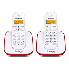 Kit Telefone Ts 3110 Vermelho + 1 Ramal Com Identificação