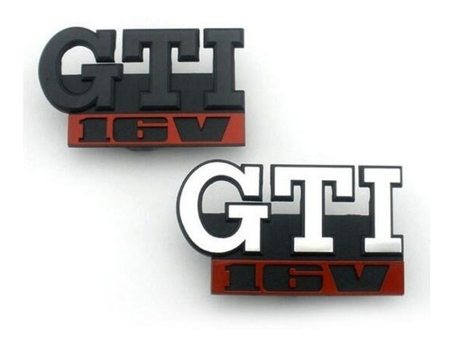 Emblema Golf Gti 16v Importacion Cromo Y Negro  Foto 5